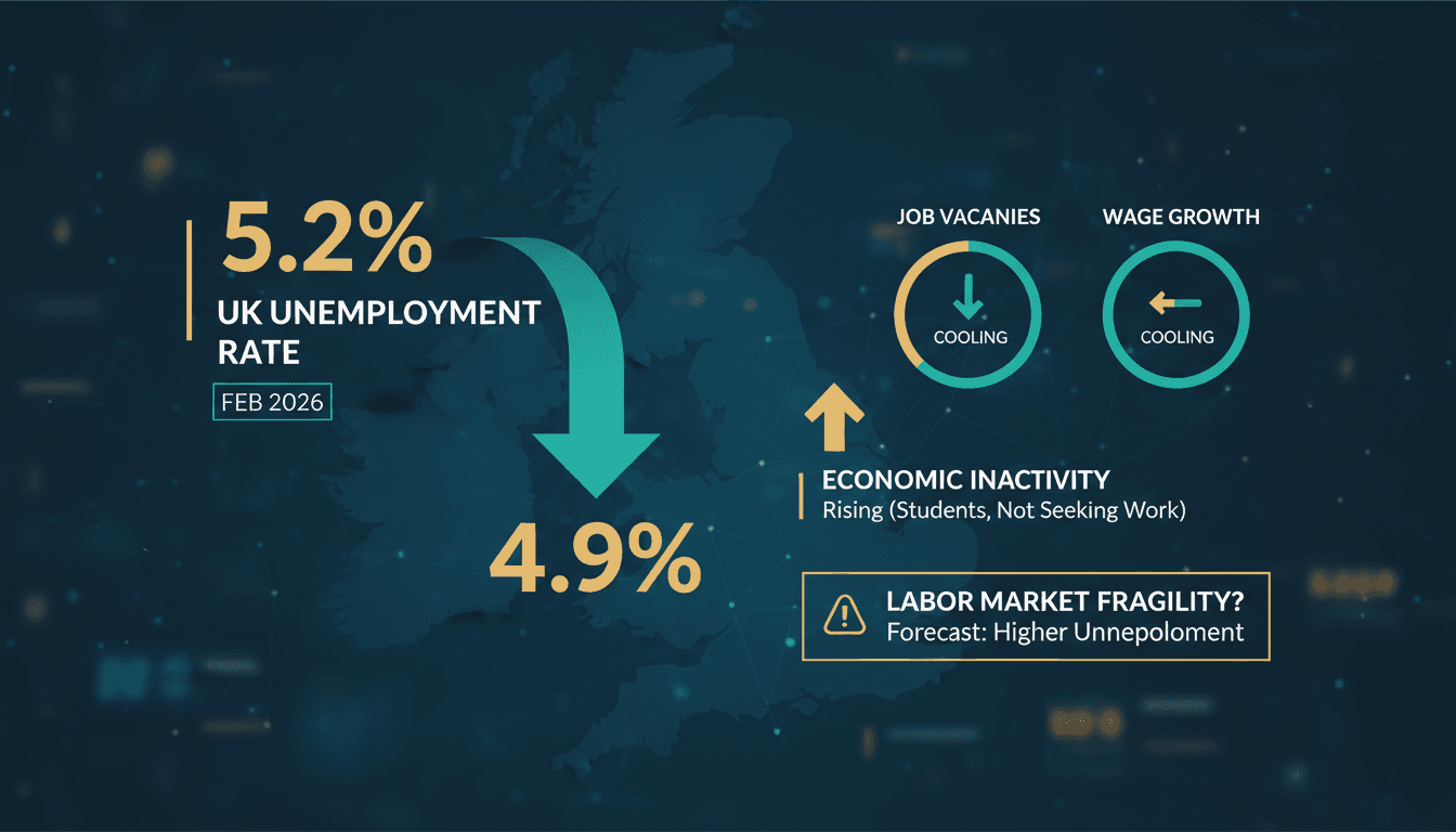 UK Unemployment Rate Falls to 4.9% Amid Rising Economic Inactivity