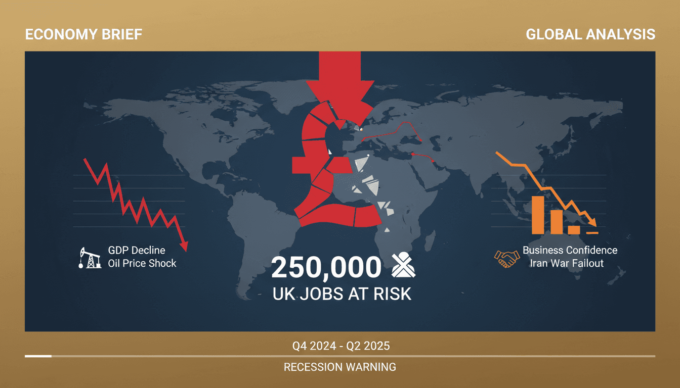UK economy faces potential job losses of 250,000 amid Iran war fallout