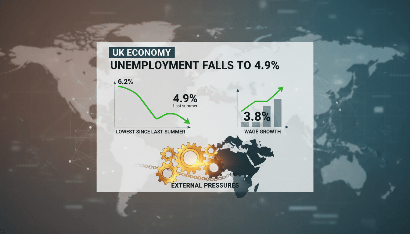 UK unemployment rate drops to 4.9% amid geopolitical tensions