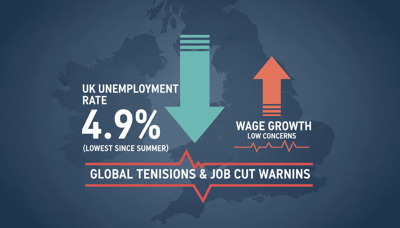 UK unemployment rate drops to 4.9% amid low wage growth concerns