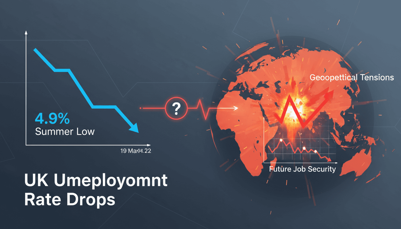 UK unemployment rate drops to 4.9% amid Middle East conflict concerns
