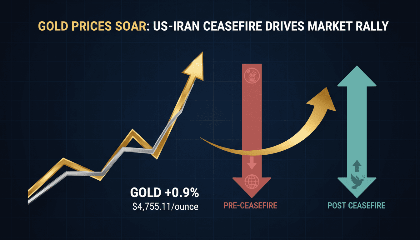 Gold prices rise following U.S.-Iran ceasefire agreement