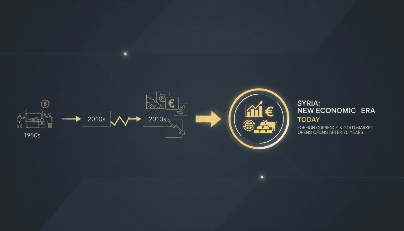 Syria launches new market for foreign currencies and gold after 70 years