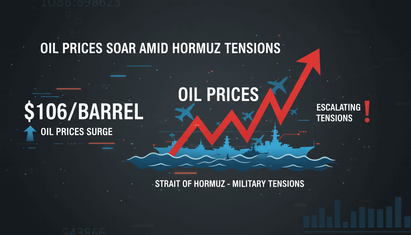 Oil prices surge above $106 amid escalating tensions in the Strait of Hormuz