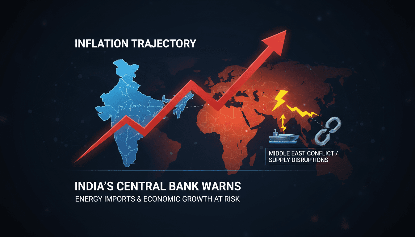 India's central bank warns of inflation risks linked to Middle East conflict