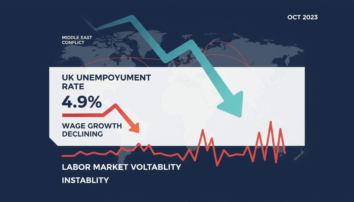 UK unemployment rate drops to 4.9% amid declining wage growth