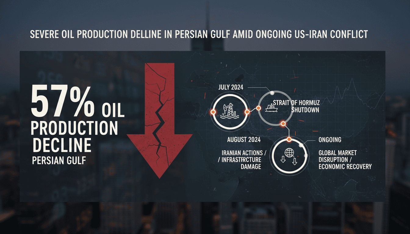 Severe Oil Production Decline in Persian Gulf Amid Ongoing US-Iran Conflict