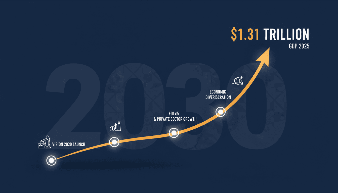 Saudi Arabia's GDP surpasses $1 trillion as Vision 2030 progresses