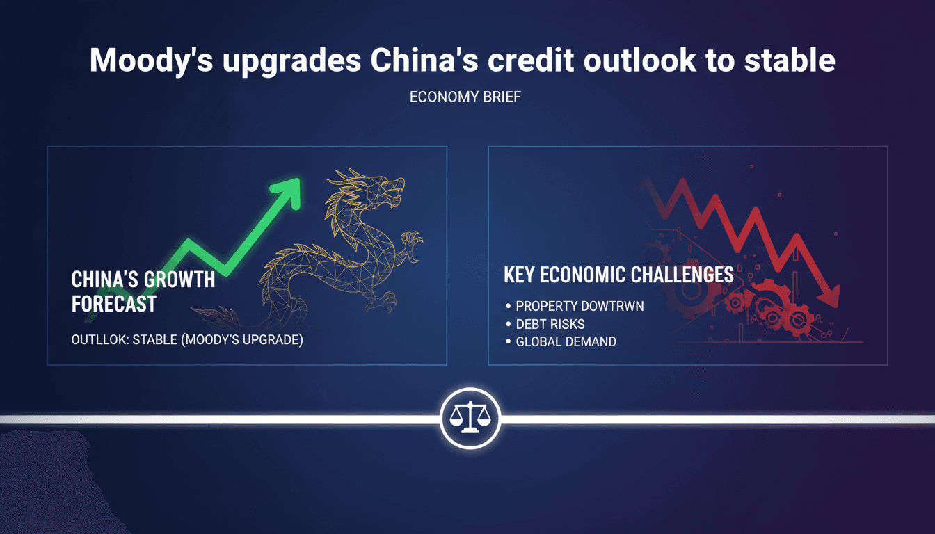 Moody's upgrades China's credit outlook to stable amid economic challenges