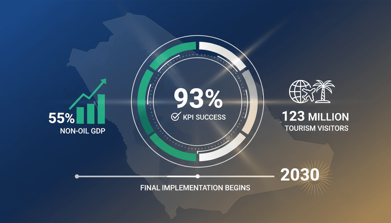 Saudi Vision 2030 Achieves 93% KPI Success as Final Implementation Phase Begins
