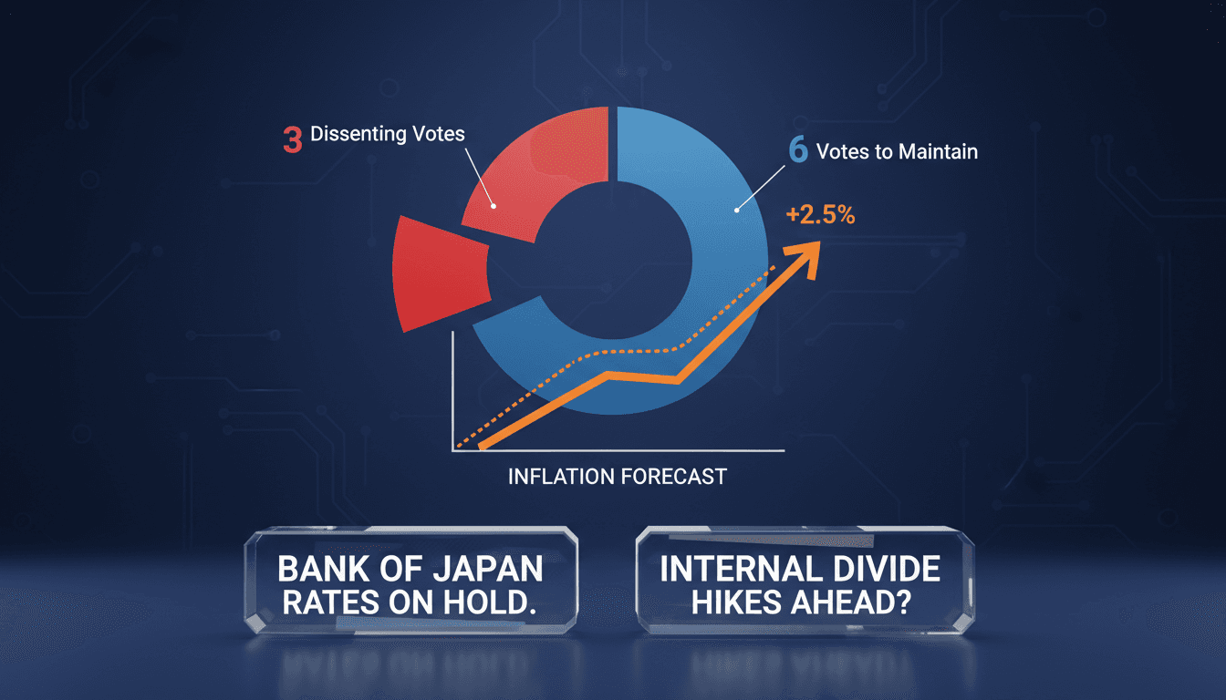 Bank of Japan maintains interest rates amid internal dissent over inflation concerns