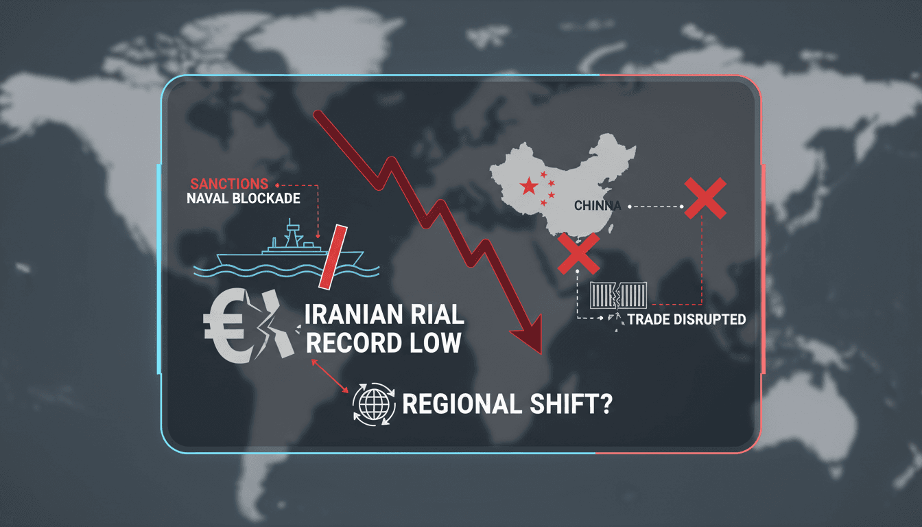 Iran's currency hits record low amid U.S. sanctions and naval blockade