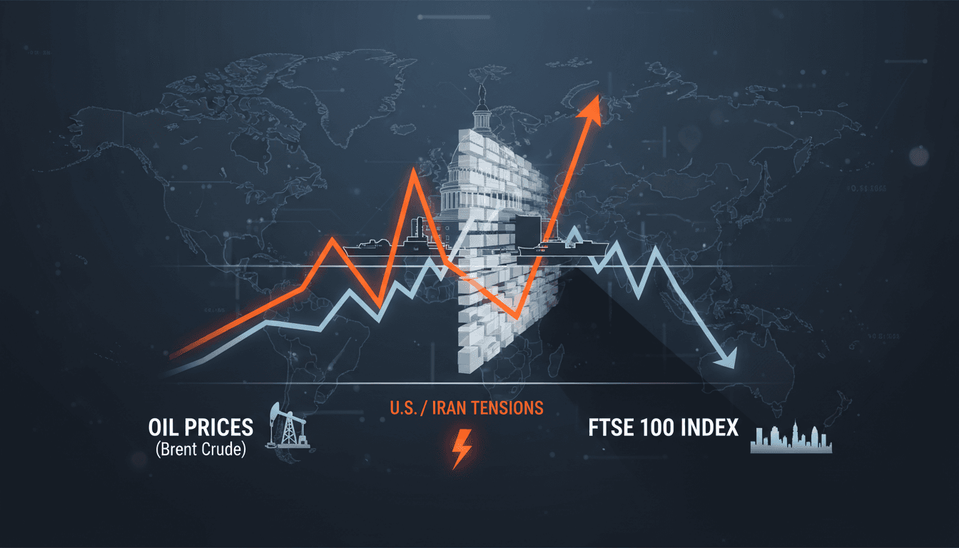 FTSE 100 Declines Amid Rising Oil Prices and U.S. Iran Tensions