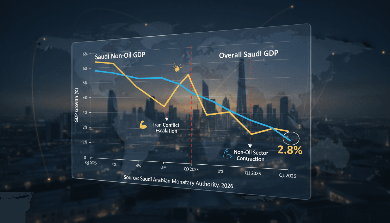 Saudi Arabia's GDP growth slows to 2.8% amid Iran conflict