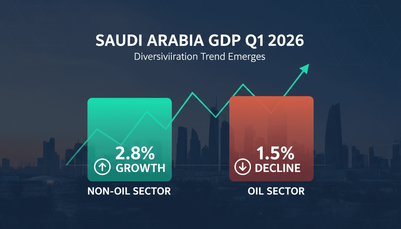 Saudi Arabia reports 2.8% GDP growth in Q1 2026 driven by non-oil sector
