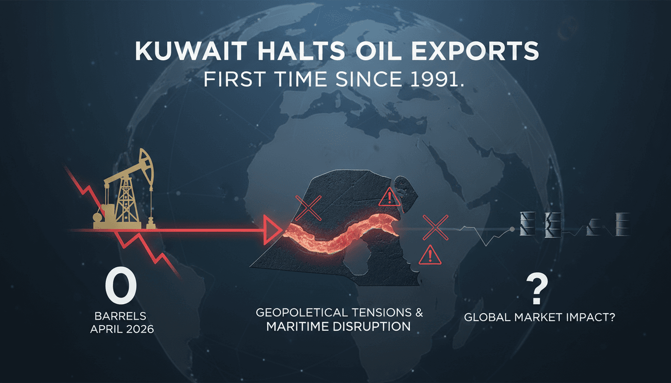 Kuwait halts oil exports for the first time since 1991
