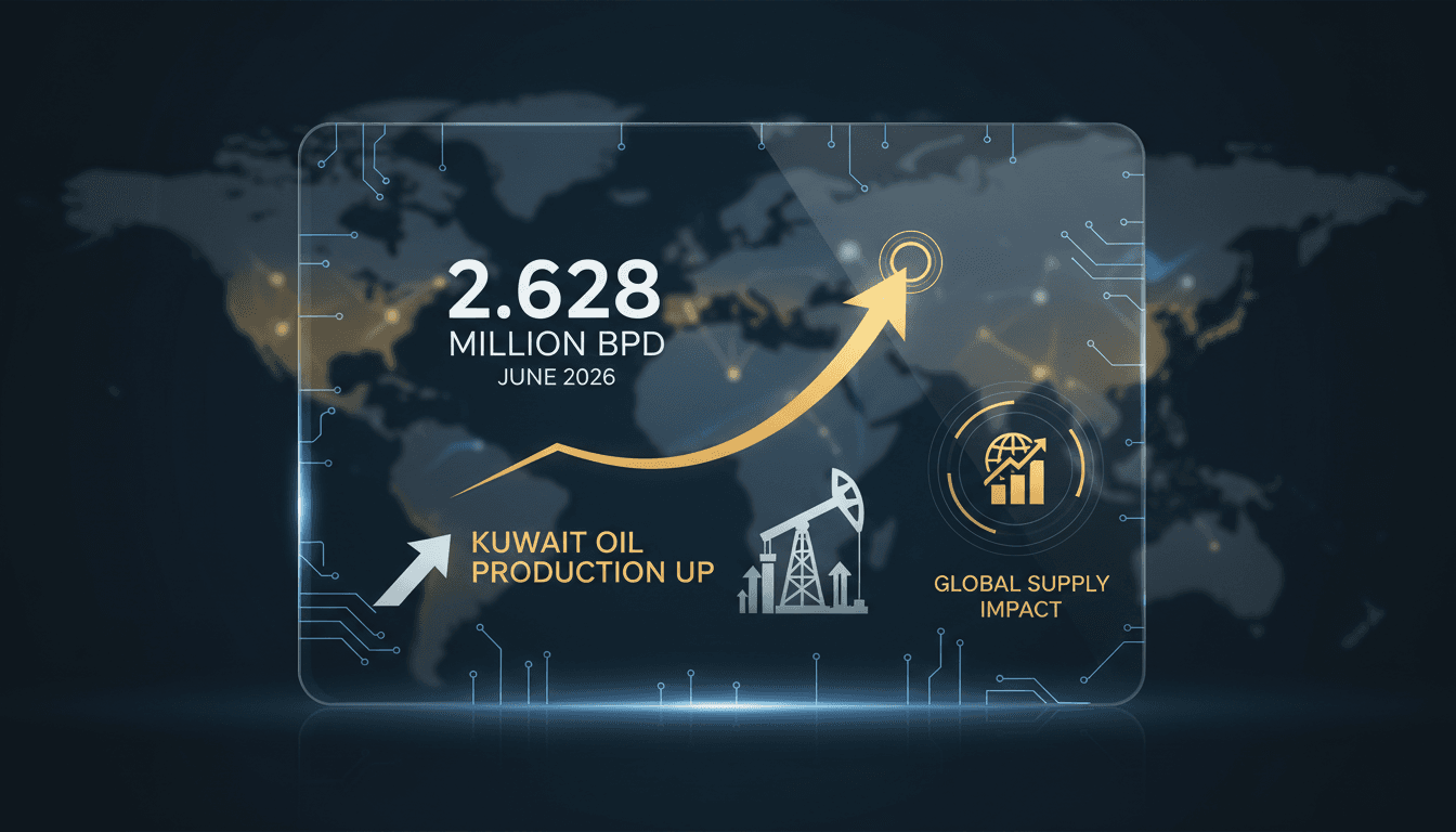 Kuwait to Increase Oil Production to 2.628 Million BPD by June 2026