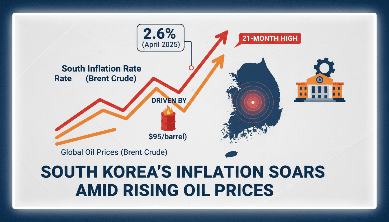 South Korea's inflation rate reaches 21-month high amid rising oil prices