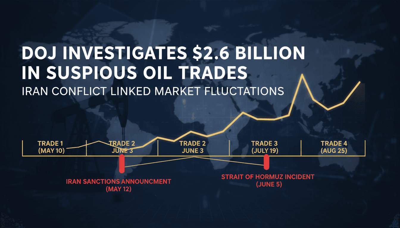 Illustration of oil trading activities linked to the Iran conflict.