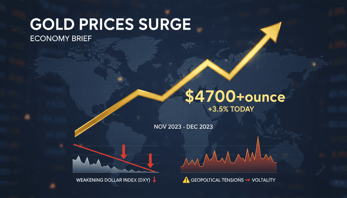 Gold bars with fluctuating price graphs in the background