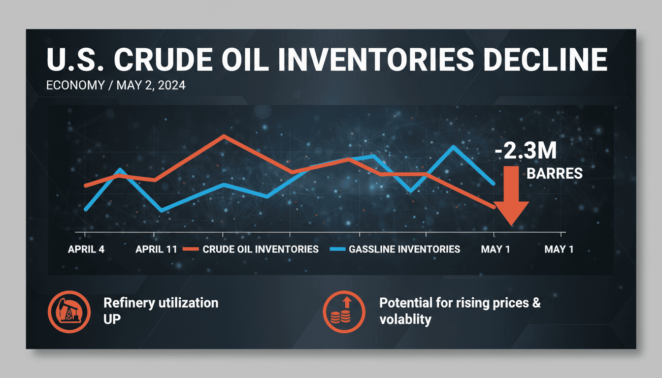 U.S. crude oil inventories decline for second consecutive week
