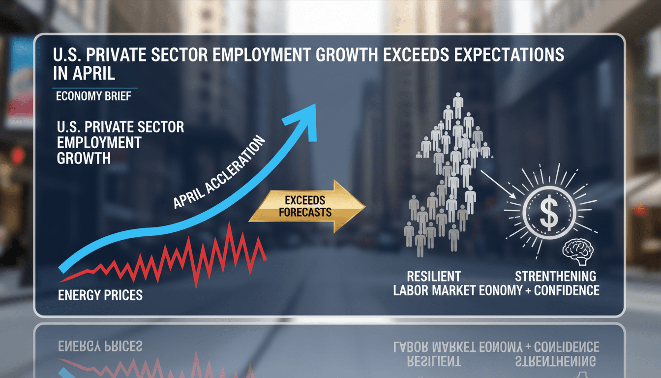U.S. private sector employment growth exceeds expectations in April