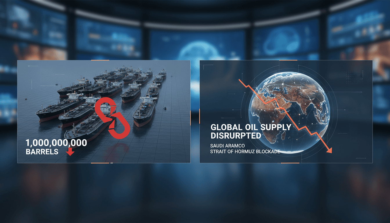 Visual representation of oil supply disruptions and their impact on global markets