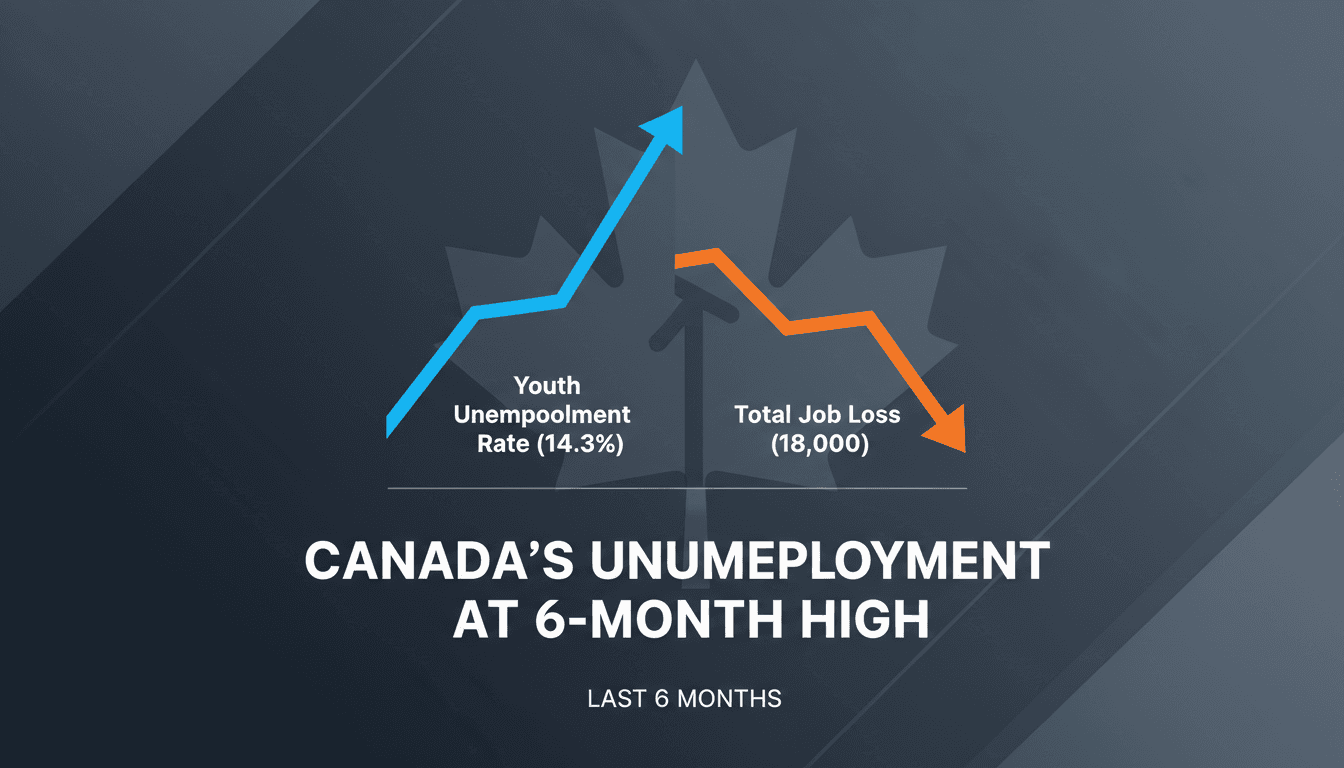 Canada's unemployment rate hits six-month high with youth joblessness rising