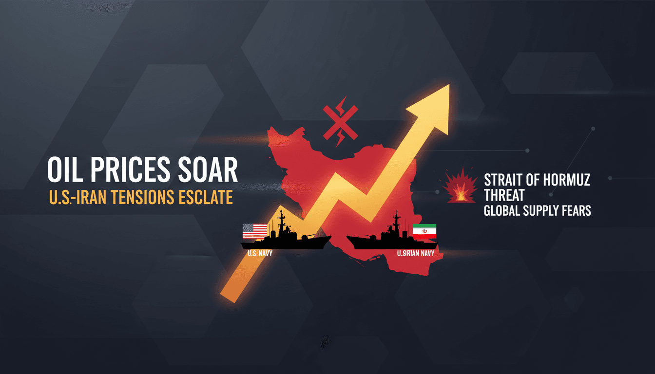 Graph showing the rise in oil prices linked to U.S.-Iran tensions