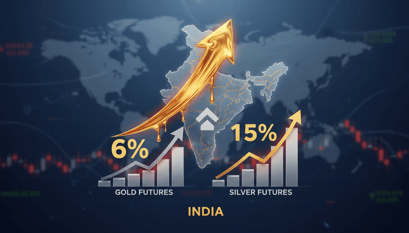 Graph showing the rise in gold and silver prices after tariff increase