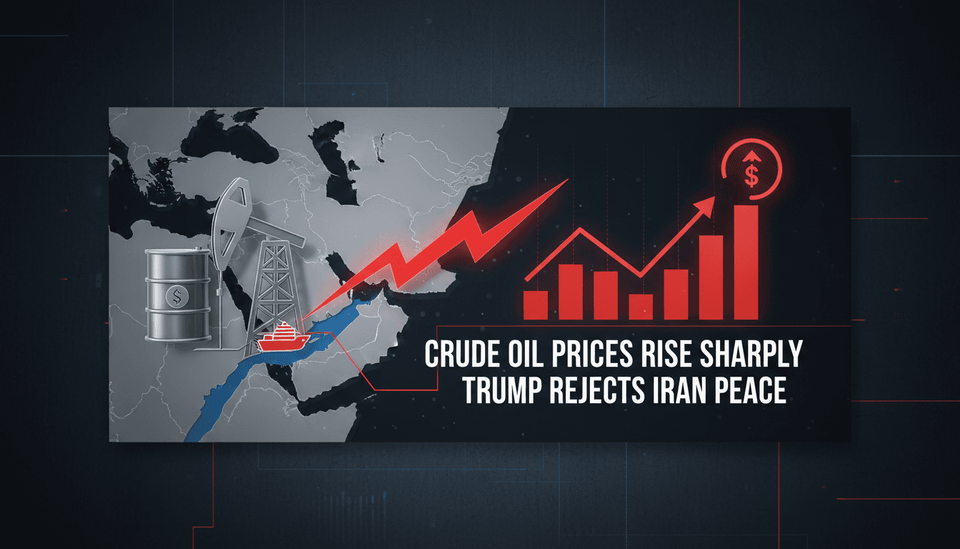 Crude oil prices rise sharply after Trump rejects Iran's peace proposal