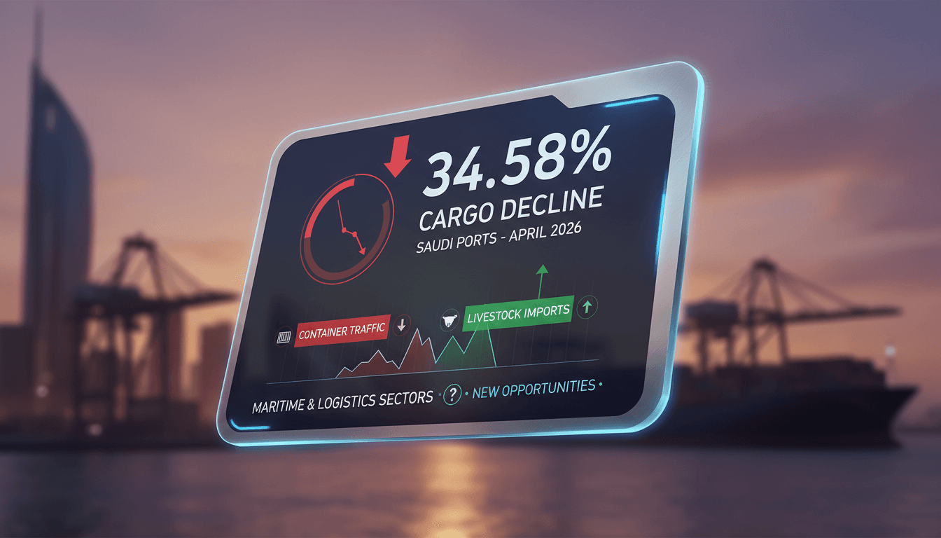 Saudi ports experience 34.58% decline in cargo throughput in April 2026