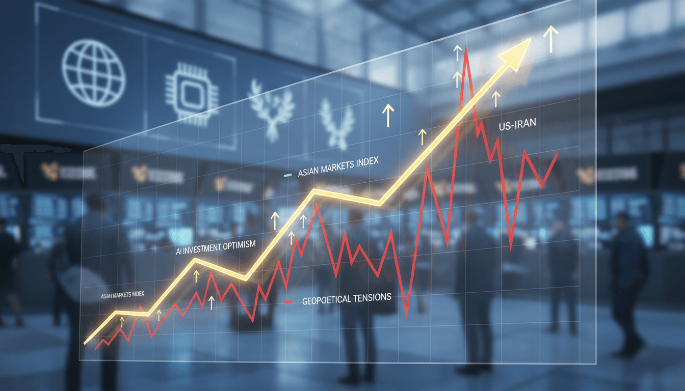 Asian stock markets rise amid AI optimism and US-Iran tensions