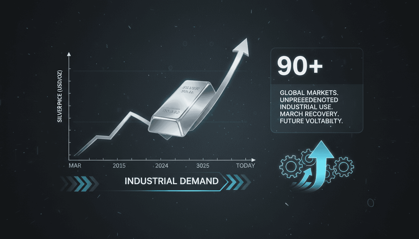 Graph showing the rise of silver prices exceeding $90 per ounce