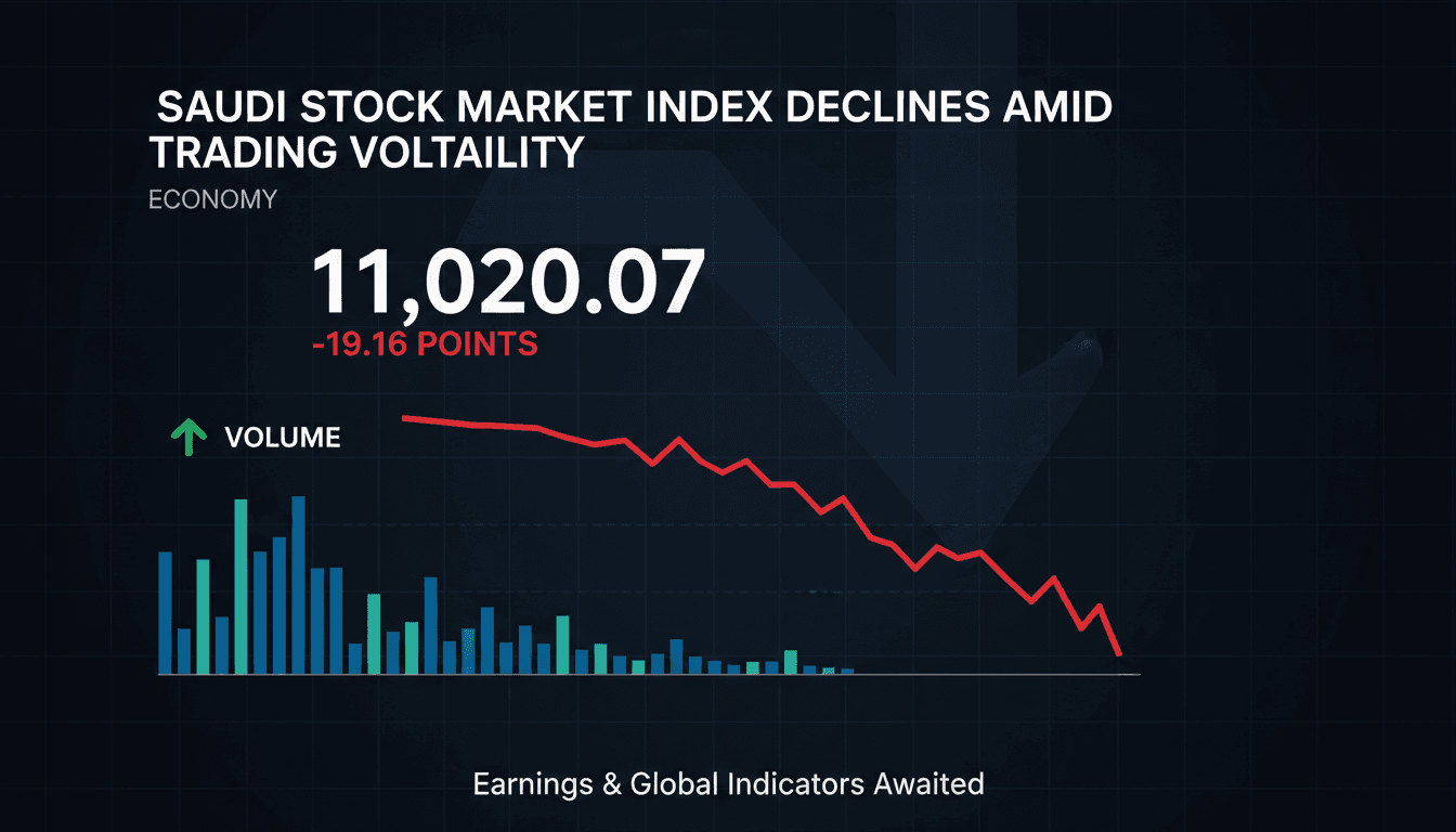 Saudi stock market index declines amid trading volatility