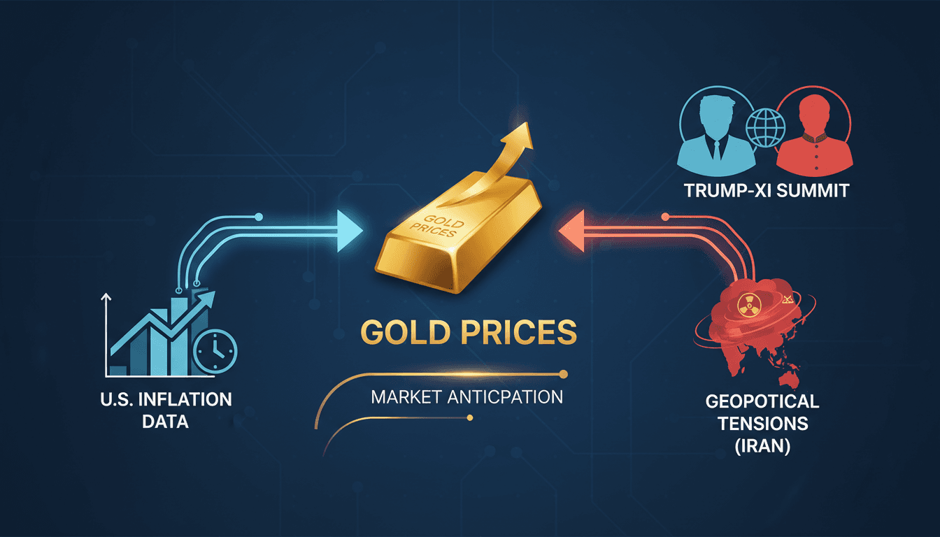 Gold prices stabilize as markets await U.S. inflation data and Trump-Xi summit