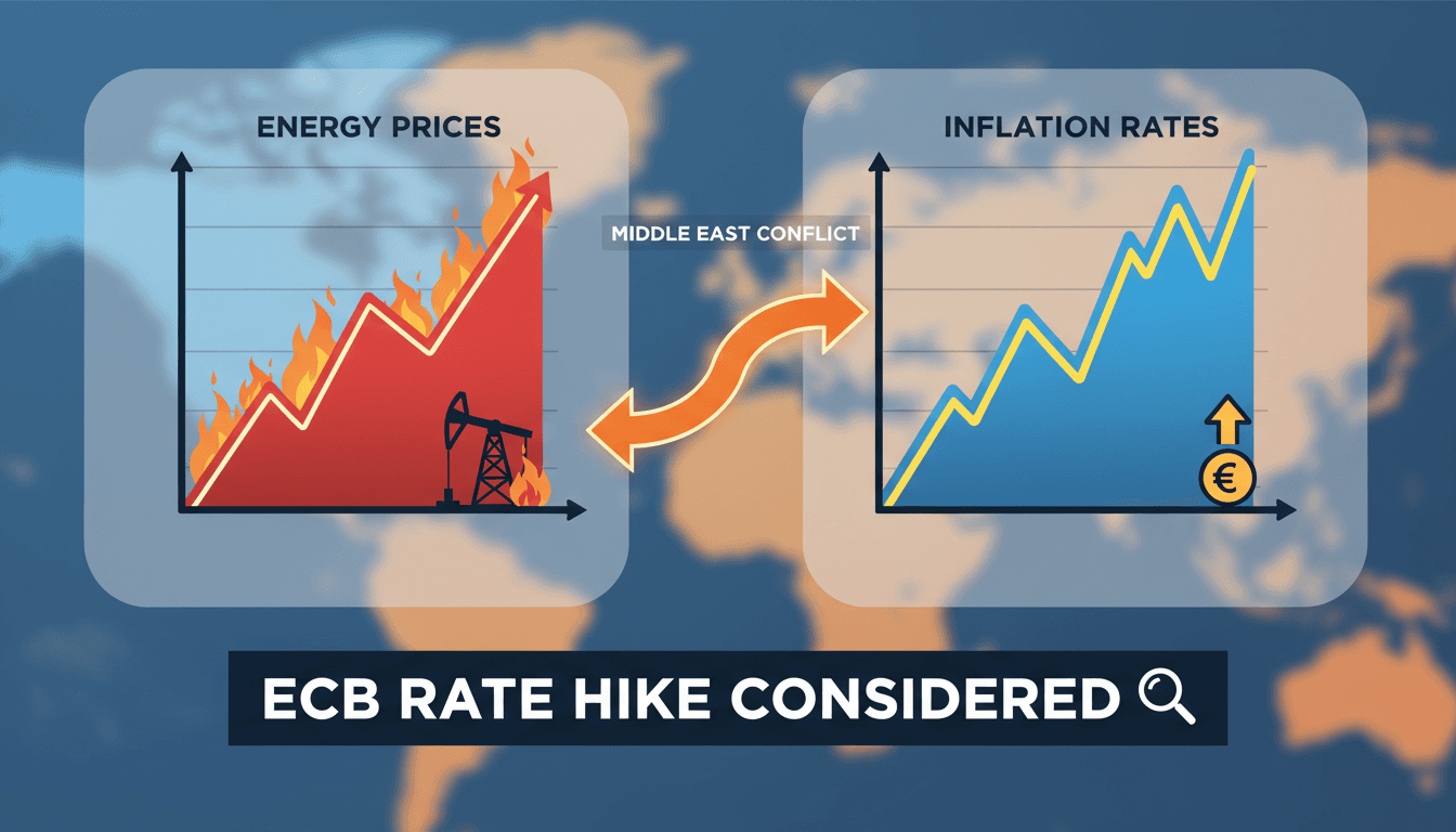 ECB Considers Interest Rate Hike Amid Rising Energy Prices from Middle East Conflict
