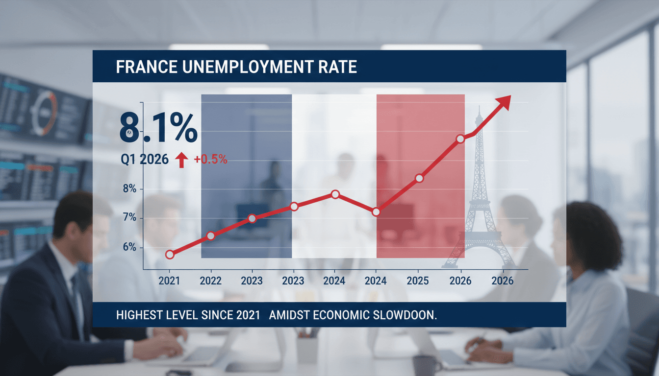 France's unemployment rate rises to 8.1%, highest since 2021