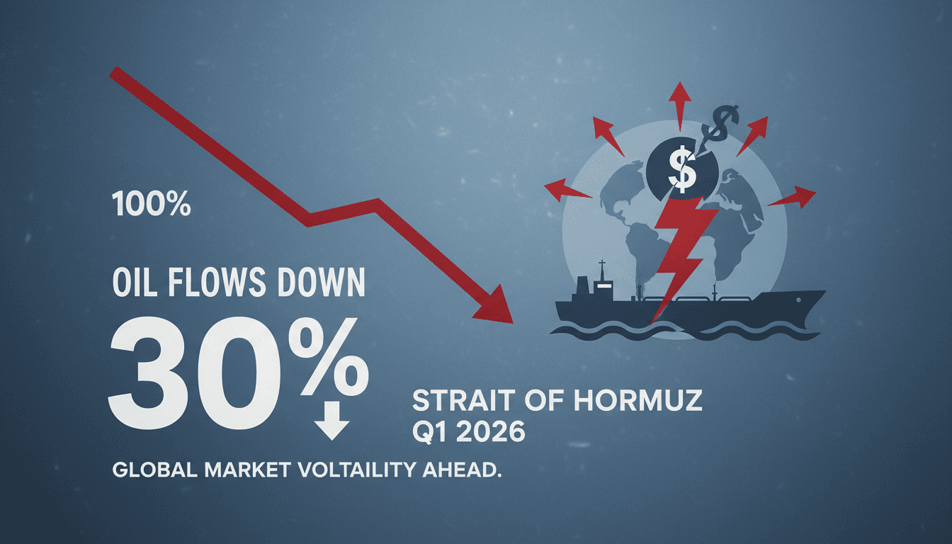 Oil flows through the Strait of Hormuz decline by nearly 30%