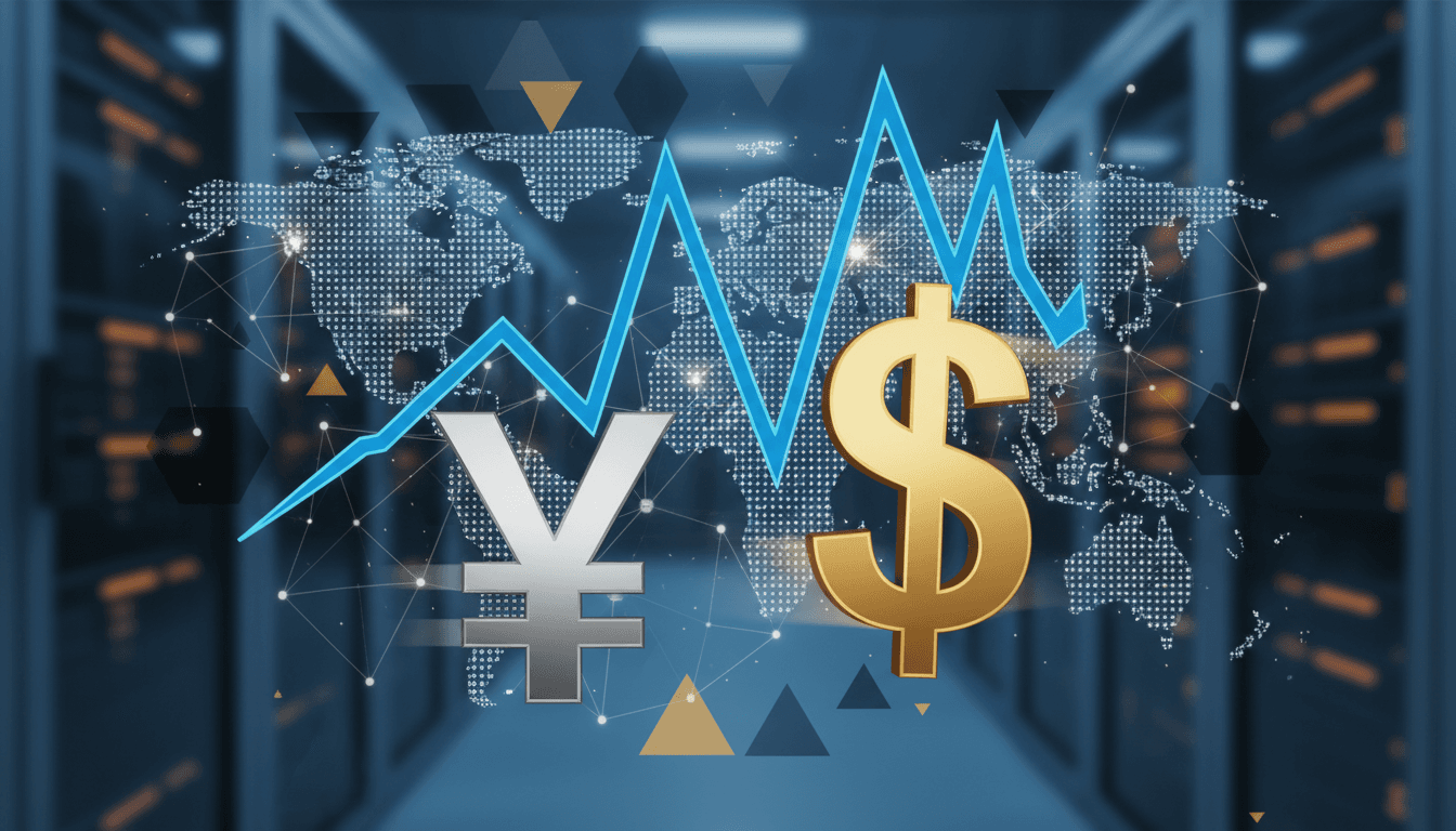 Graph showing the volatility of the Japanese yen against the US dollar.