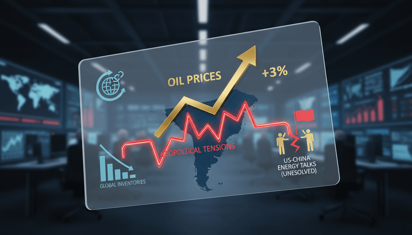 Oil prices rising due to geopolitical tensions in the Strait of Hormuz