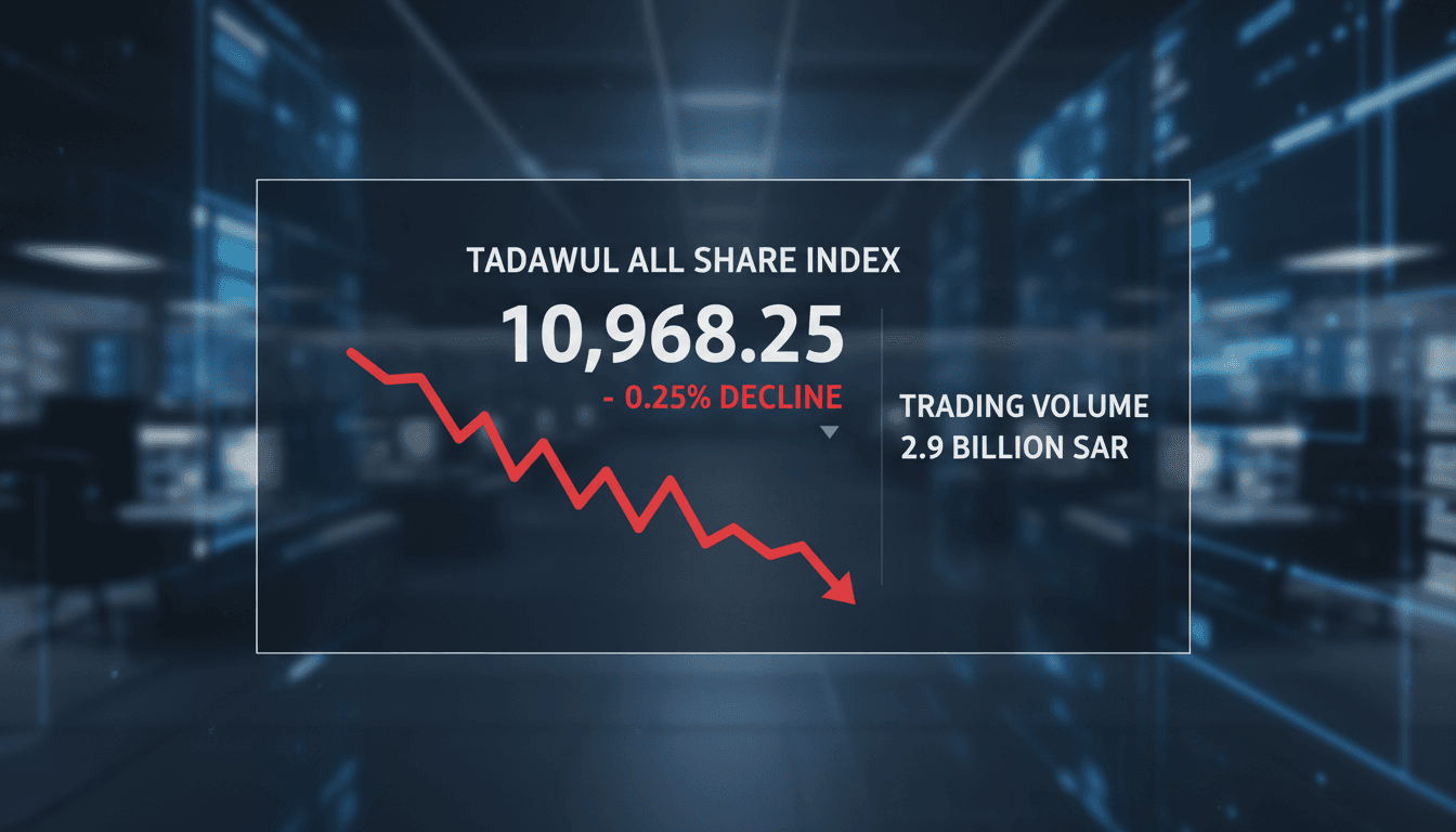 Saudi stock market experiences 0.25% decline in first trading session of the week