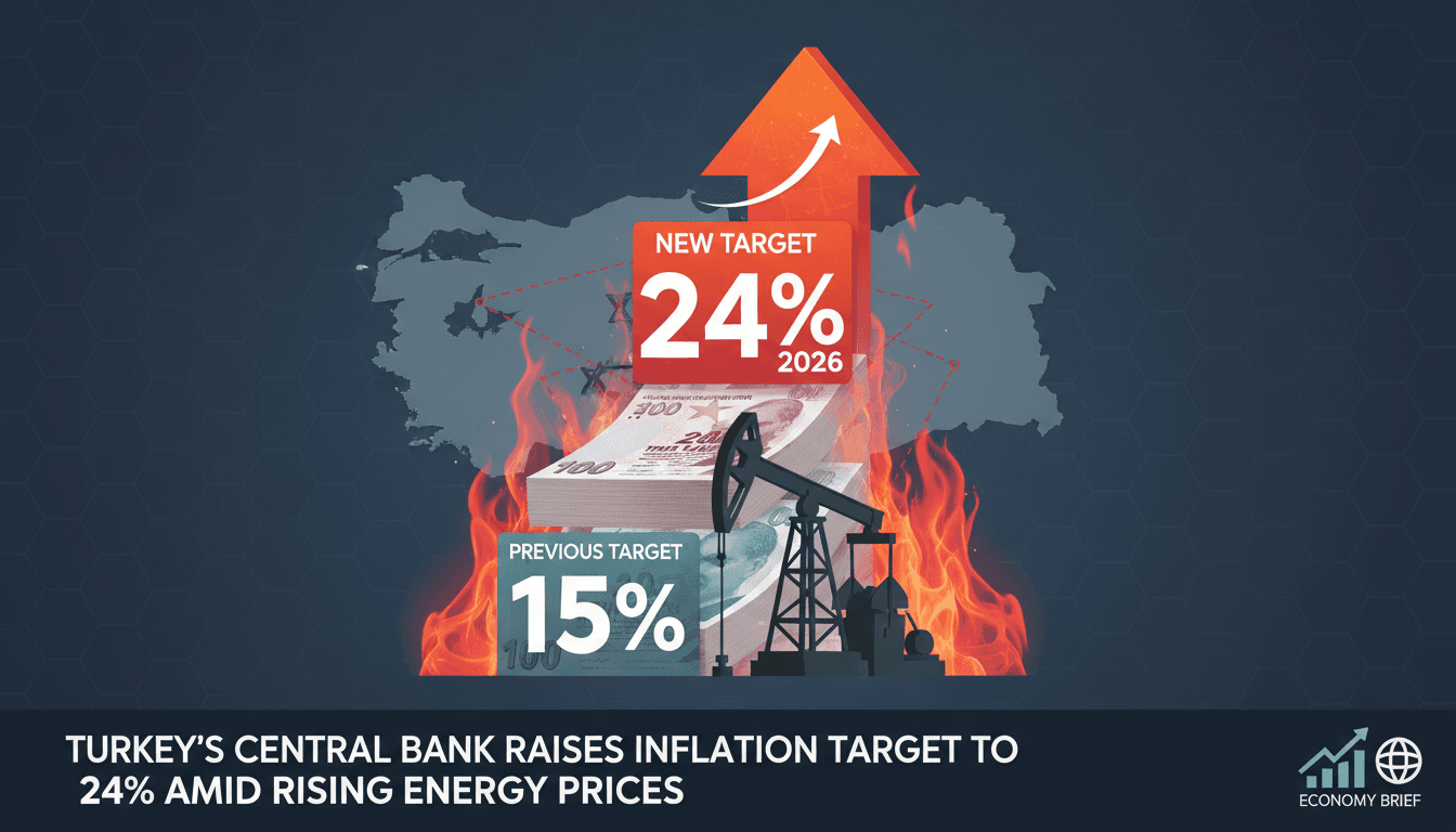 Turkey's central bank raises inflation target to 24% amid rising energy prices
