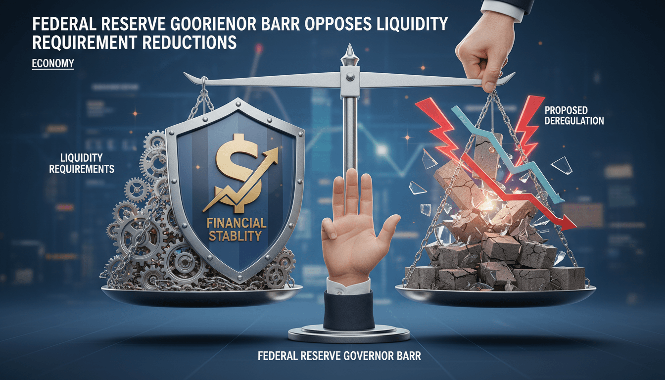 Federal Reserve Governor Barr Opposes Liquidity Requirement Reductions