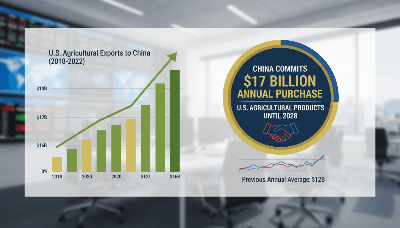 China Commits to $17 Billion Annual Purchase of U.S. Agricultural Products