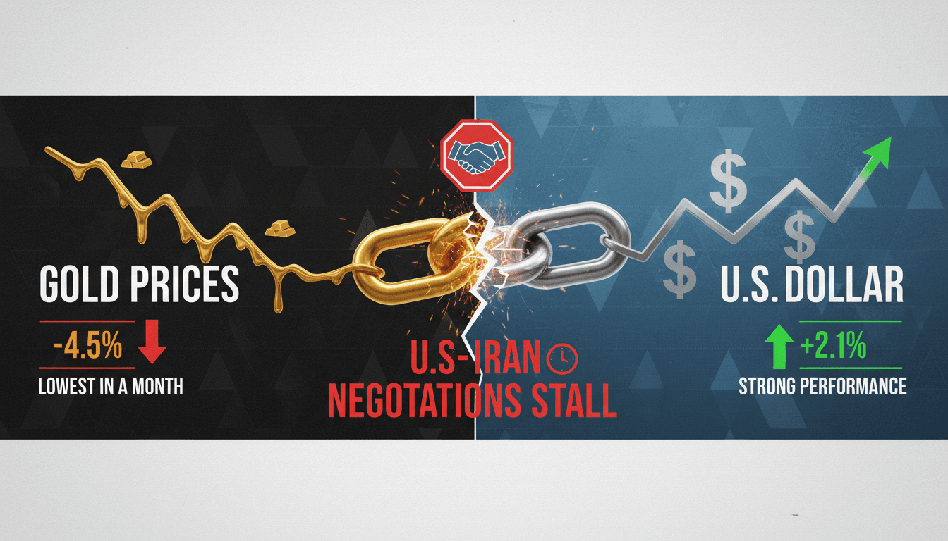 Gold prices decline as U.S.-Iran negotiations stall