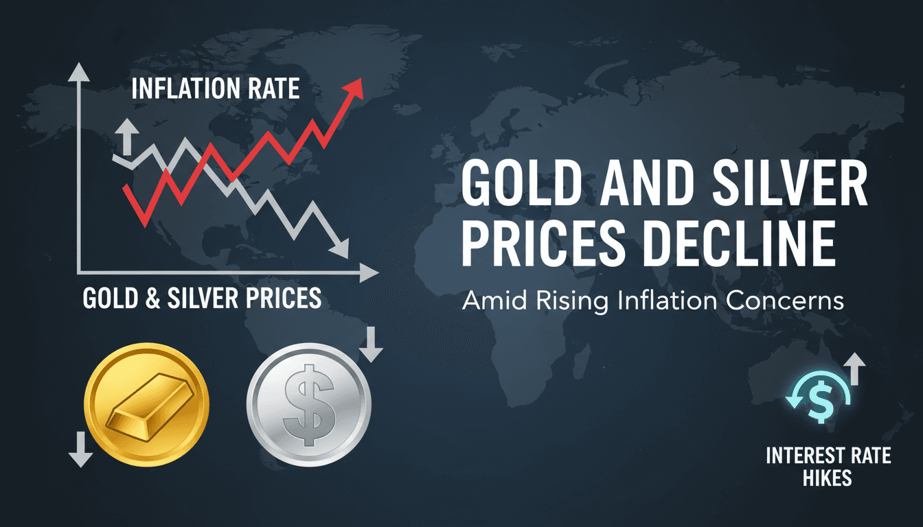 Gold and silver prices decline amid rising inflation concerns