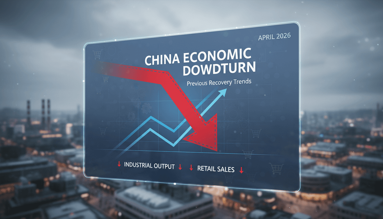 China's industrial output and retail sales decline raises economic concerns
