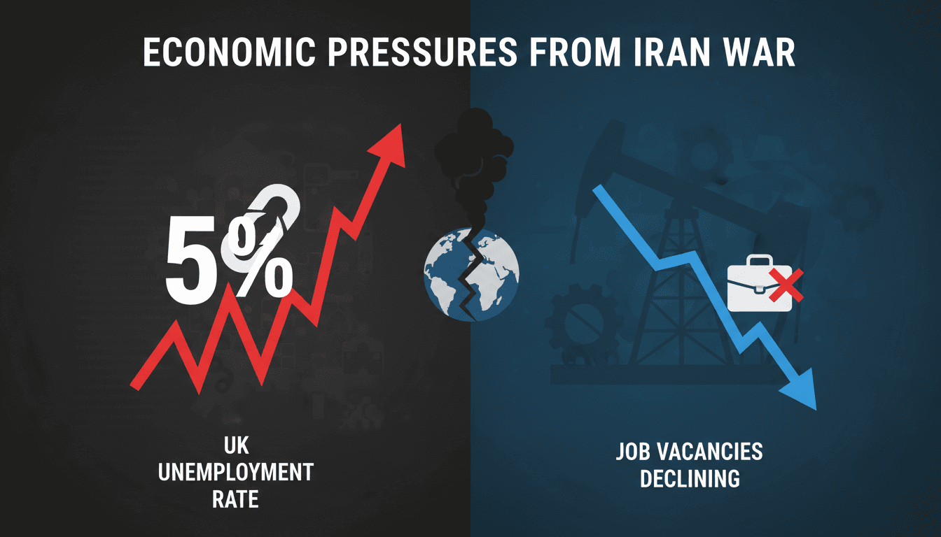 UK unemployment rises to 5% amid economic pressures from Iran war