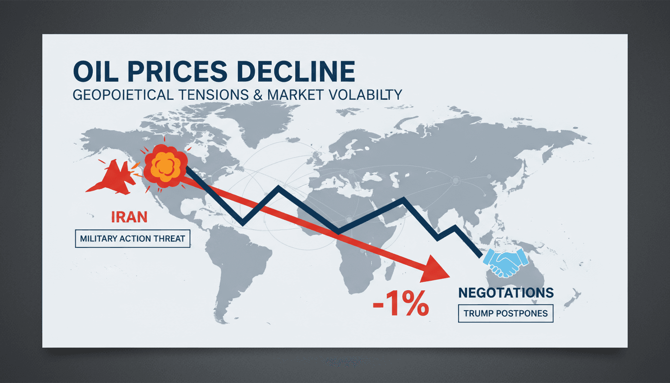 Oil prices decline following Trump's military action postponement against Iran